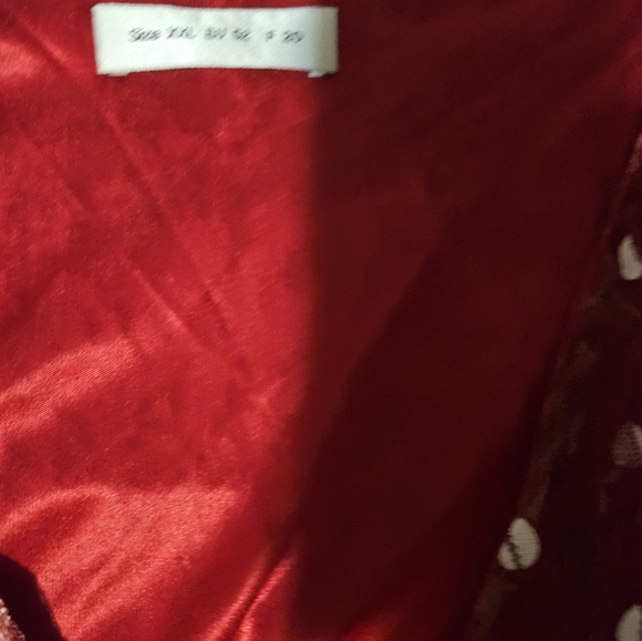 Sheer red tank top with solid red tank under - Picture 4 of 7